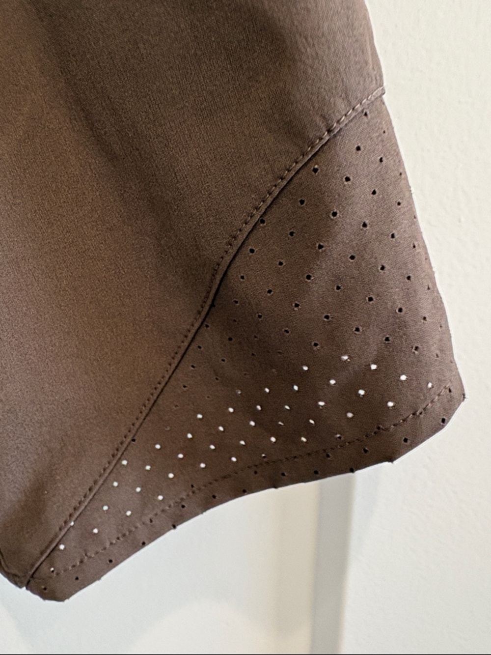 CALIA by Carrie Underwood Chocolate Brown Athletic Shorts with Zip Pocket - Picture 4 of 5